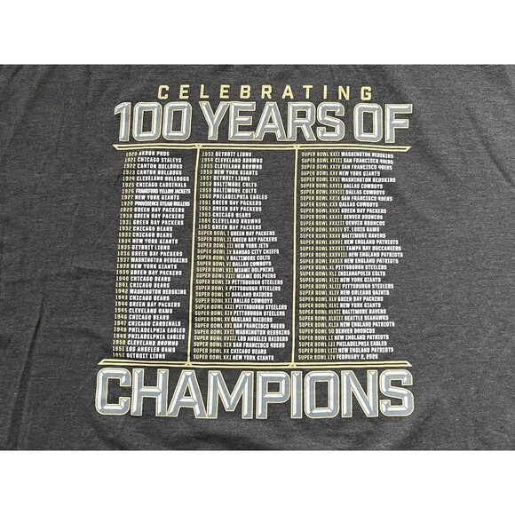 Fanatics NFL Super Bowl LIV 100 Years of Football T-Shirt Men's Size 3XL - Picture 5 of 9